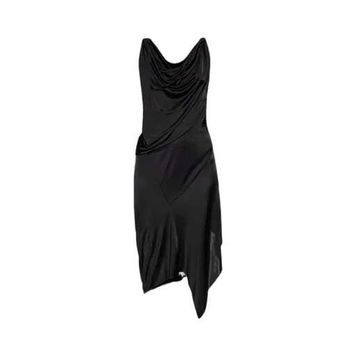 Dsquared2 Cowl-Neck Asymmetric Hem Midi Dress