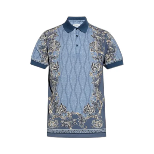 Etro Paisley Printed Short-Sleeved Polo Shirt