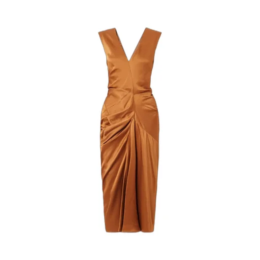 Pleated Mid-Length Dress