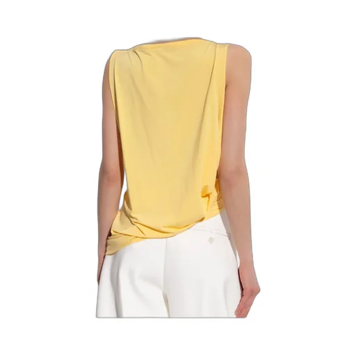 Jacquemus Le Haute Peplo Twist Detailed Top