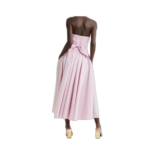 Striped Halterneck Maxi Dress