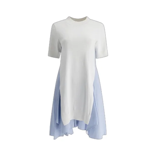 Sacai Poplin Stripe-Detail Dress