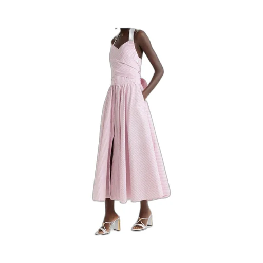 Striped Halterneck Maxi Dress