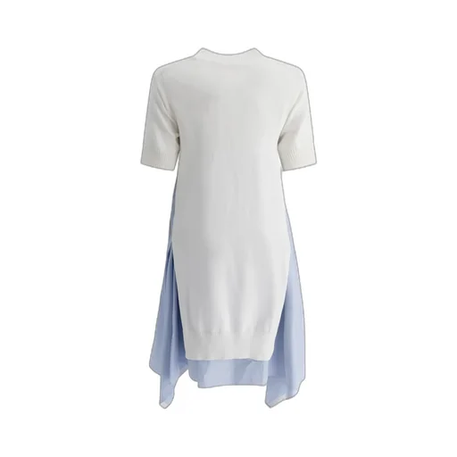 Sacai Poplin Stripe-Detail Dress
