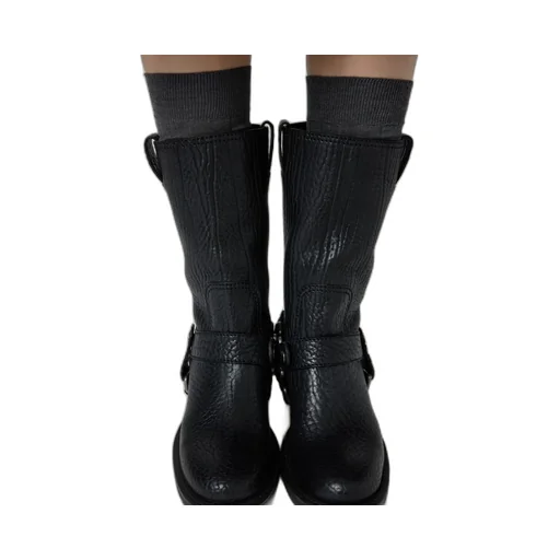 Miu Miu Moto Round-Toe Boots