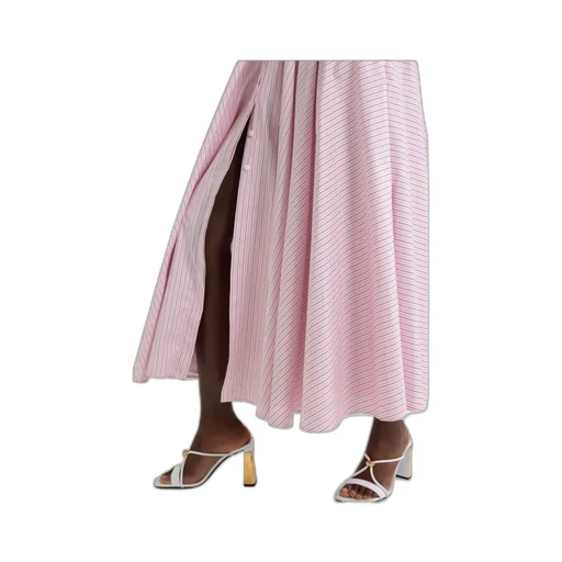 Striped Halterneck Maxi Dress