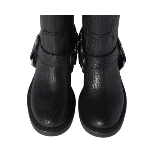 Miu Miu Moto Round-Toe Boots