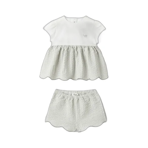 Il Gufo Logo Embroidered Shorts Set