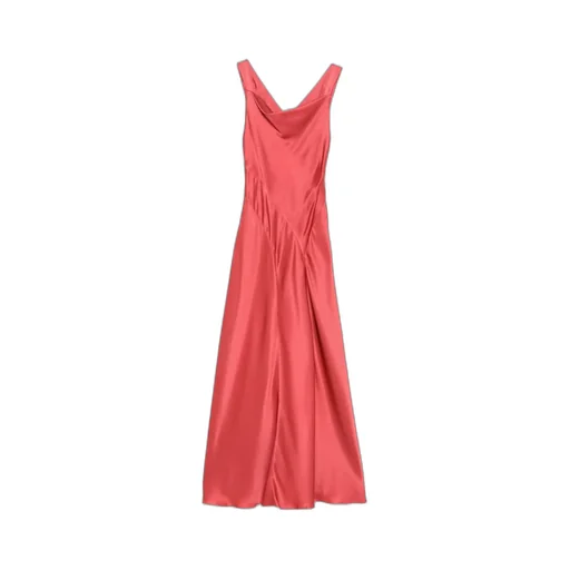 Alberta Ferretti Cut Out Cocktail Satin Dress