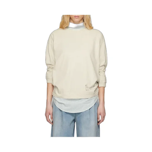 Maison Margiela Logo-Printed Round-Neck Jumper