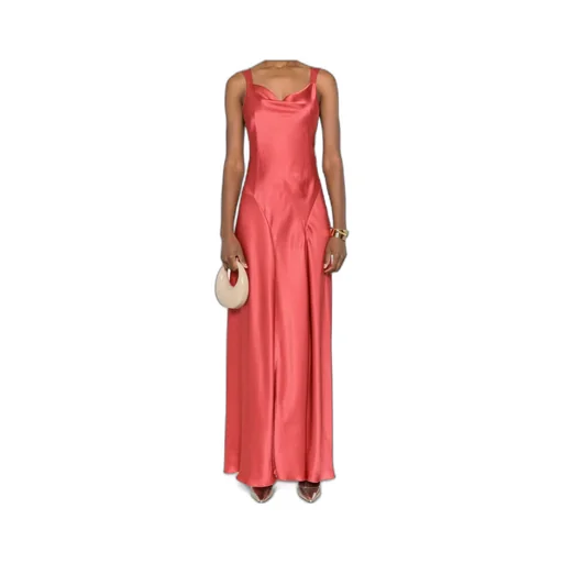 Alberta Ferretti Cut Out Cocktail Satin Dress