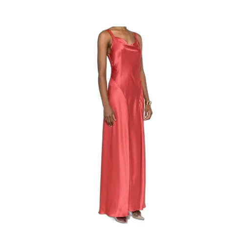 Alberta Ferretti Cut Out Cocktail Satin Dress