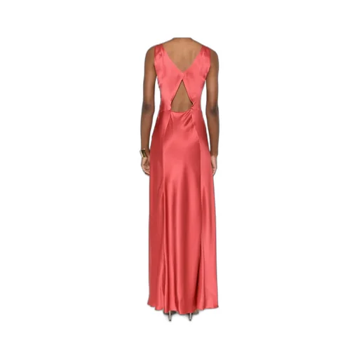 Alberta Ferretti Cut Out Cocktail Satin Dress