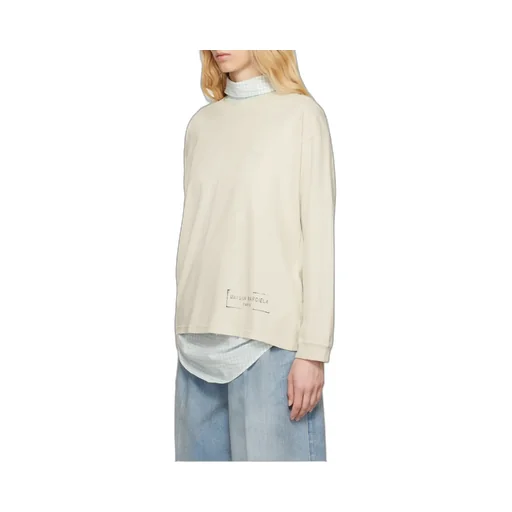 Maison Margiela Logo-Printed Round-Neck Jumper