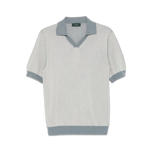Zanone Crepe Cotton Polo Shirt