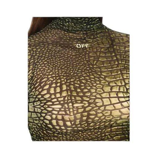 Off-White Stamp Mesh Long-Sleeved Top