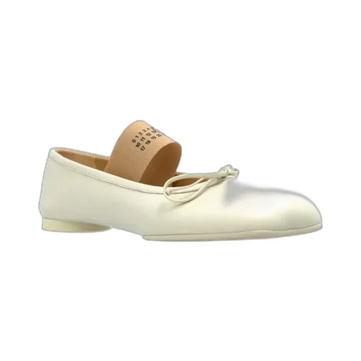 Mm6 Maison Margiela Anatomic Numbers-Motif Bow-Detailed Ballerinas
