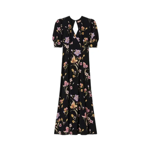 Twinset Floral Printed V-Neck Maxi Dress