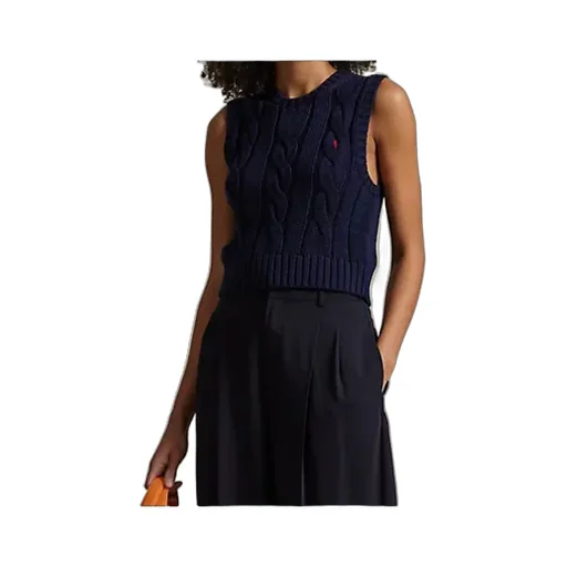 Polo Ralph Lauren Cable-Knit Cropped Vest