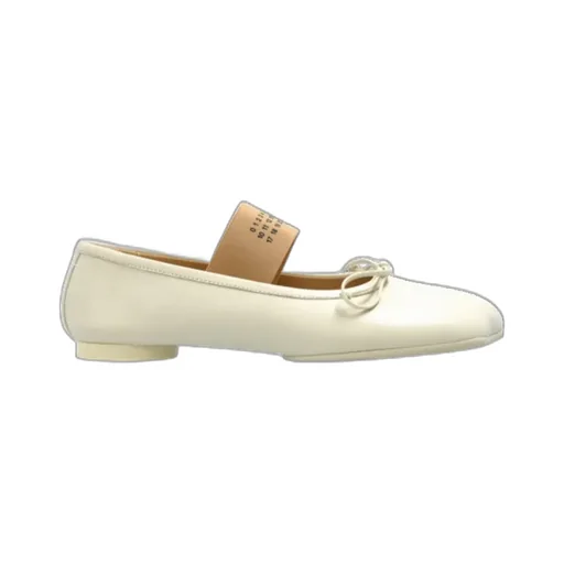 Mm6 Maison Margiela Anatomic Numbers-Motif Bow-Detailed Ballerinas