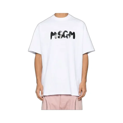 Msgm Logo-Printed Crewneck T-Shirt