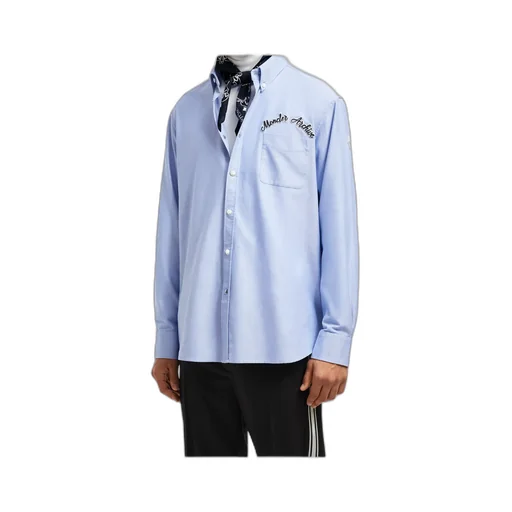 Moncler Embroidered Logo Oxford Shirt