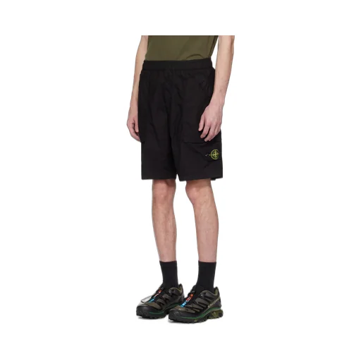 Stone Island Logo Patch Bermuda Shorts