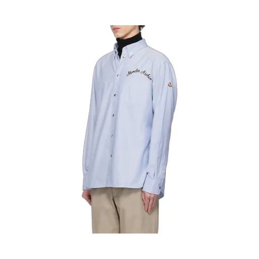 Moncler Embroidered Logo Oxford Shirt