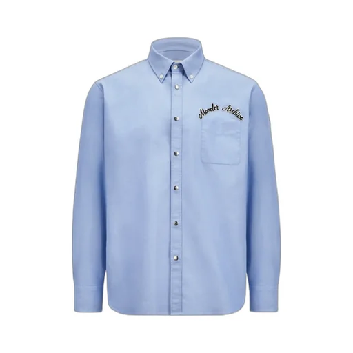 Moncler Embroidered Logo Oxford Shirt