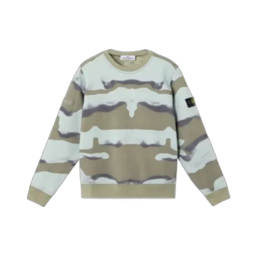 Stone Island Junior Reversible Camouflage Printed Sweatshirt