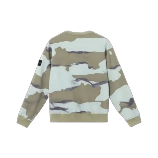 Stone Island Junior Reversible Camouflage Printed Sweatshirt