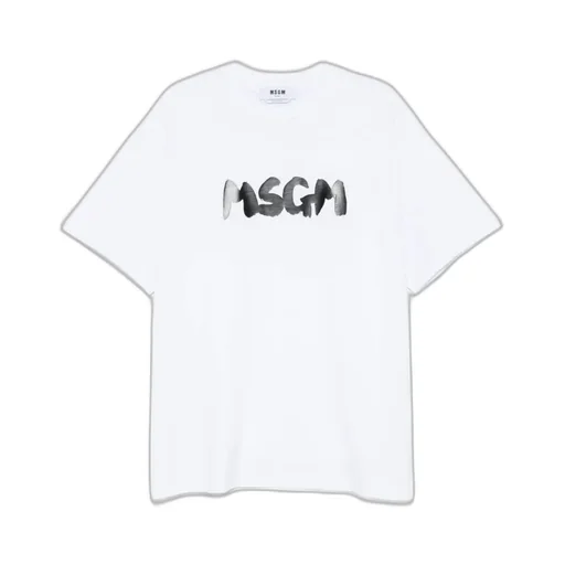 Msgm Logo-Printed Crewneck T-Shirt