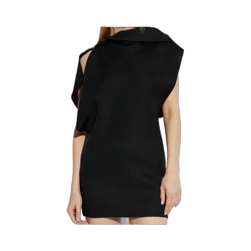 Jacquemus La Mini Robe Trapeze Cowl Neck Mini Dress
