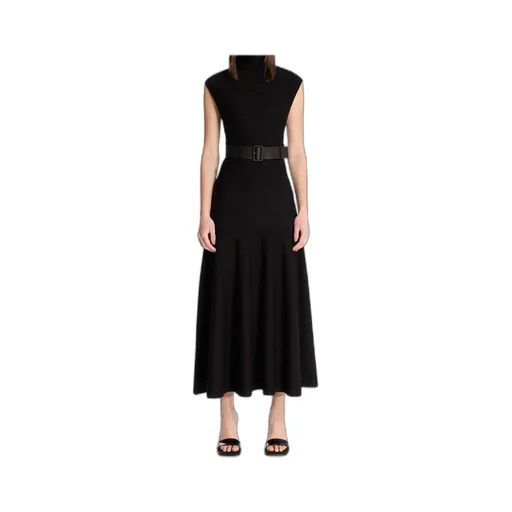 AlaÏA Belted Sleeveless Maxi Dress