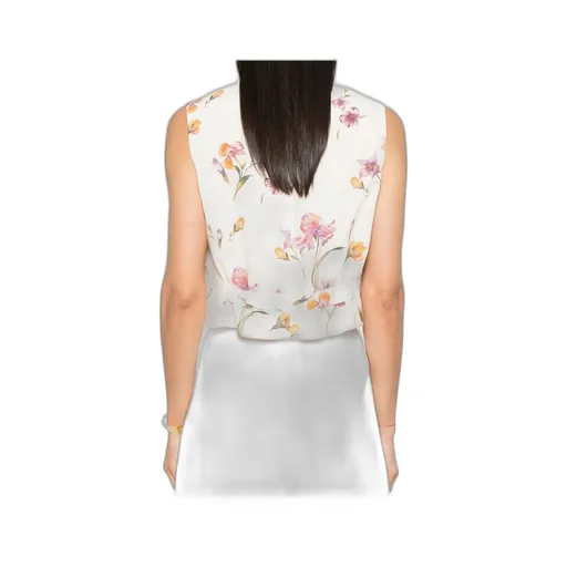 Twinset Floral-Printed V-Neck Waistcoat