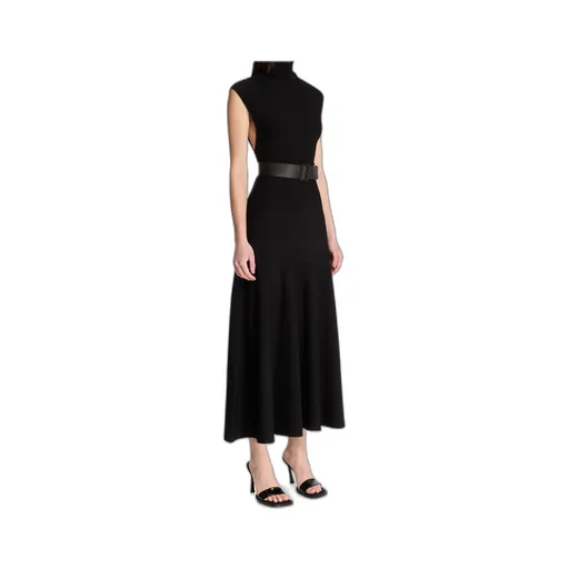AlaÏA Belted Sleeveless Maxi Dress