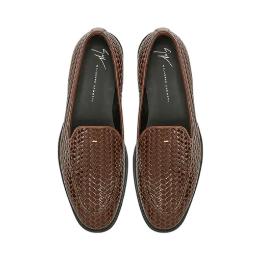 Giuseppe Zanotti Woven-Print Moccasin Loafers