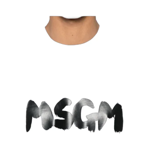 Msgm Logo-Printed Crewneck T-Shirt
