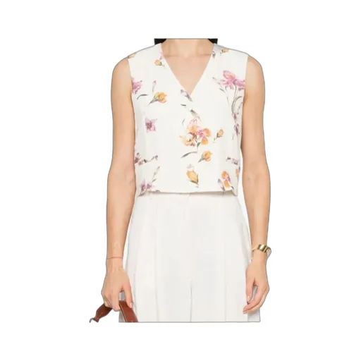 Twinset Floral-Printed V-Neck Waistcoat