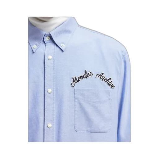 Moncler Embroidered Logo Oxford Shirt