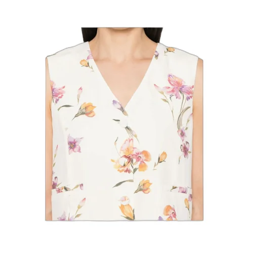 Twinset Floral-Printed V-Neck Waistcoat