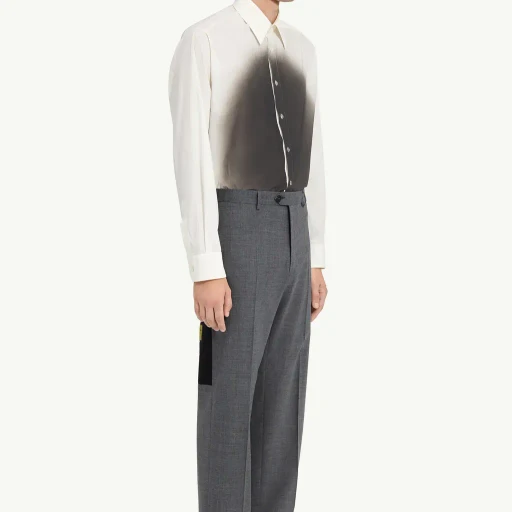 Tailored Wool-Blend Trousers