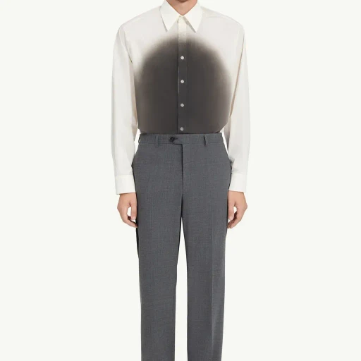 Tailored Wool-Blend Trousers
