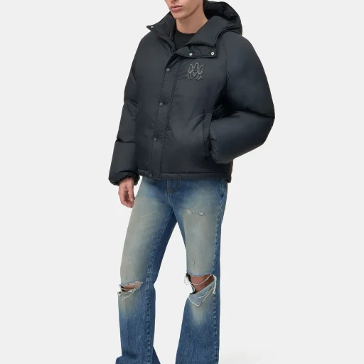 Amiri Hooded Down Jacket - Black