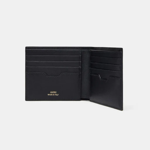 Croc Embossed Bifold - Black