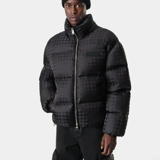 Ma Quad Jacquard Down Jacket - Black