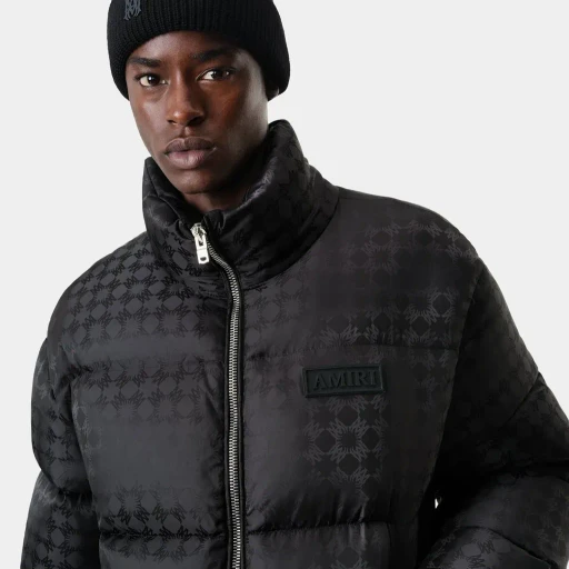 Ma Quad Jacquard Down Jacket - Black