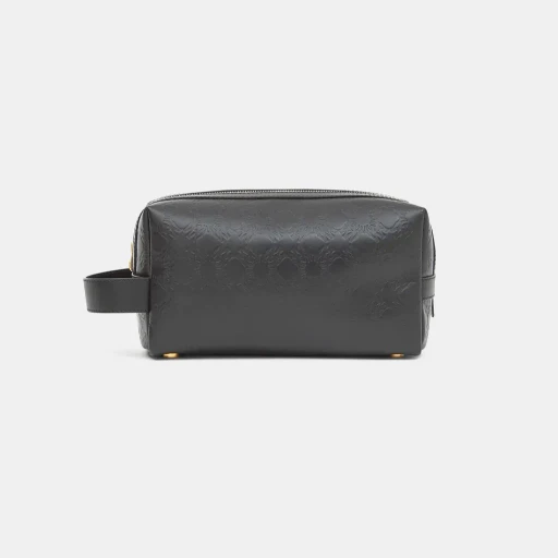 Ma Quad Leather Dopp Kit - Black