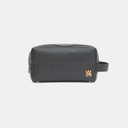 Ma Quad Leather Dopp Kit - Black
