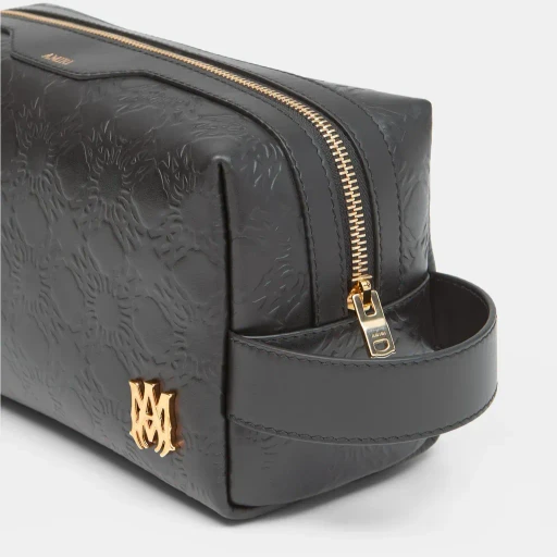 Ma Quad Leather Dopp Kit - Black